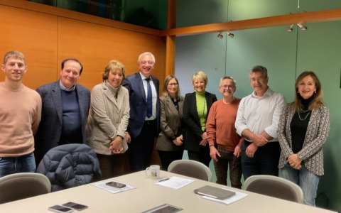Steve Haines, presidente del Comitato Gemellaggio di Buckingham, visita Valmadrera