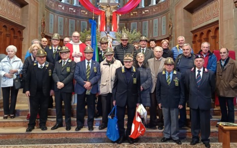 Anfi Lecco: Celebrazione della messa pasquale a Cisano Bergamasco