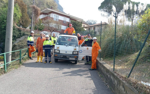 Interventi della Protezione Civile di Lecco per la manutenzione dei torrenti