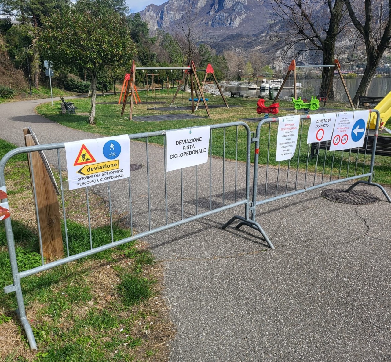 Conflitto tra Pescate e l’Autorità di Bacino sui fondi per il parco “Addio Monti”