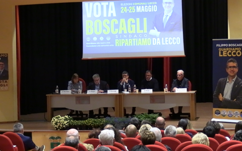 Filippo Boscagli avvia la sua campagna elettorale in una sala Ticozzi affollata