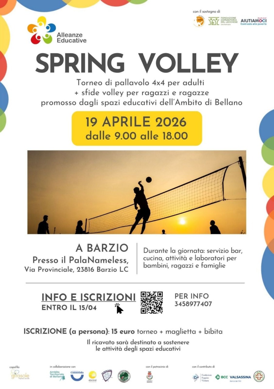 Il 19 aprile arriva “Spring Volley” a Barzio