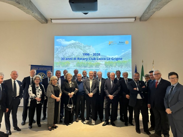 Il Rotary Club Lecco Le Grigne festeggia 30 anni di attività