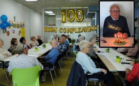 Malgrate: celebrazione al centro Donadoni per il centenario di Luigi Brusadelli