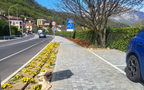 Pescate: completato il nuovo marciapiede per la sicurezza e il decoro urbano