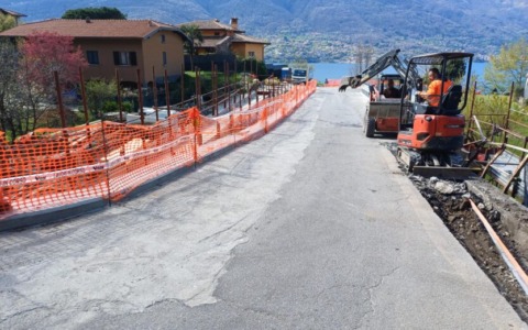 Proseguono i lavori sulla SP 67 a Castello di Dervio per il consolidamento stradale