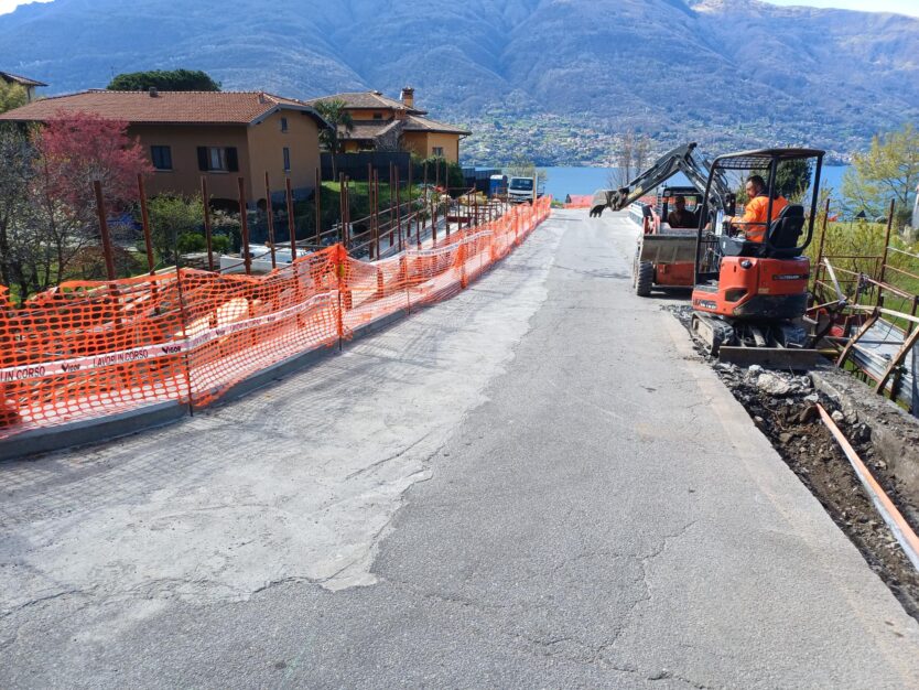 Proseguono i lavori sulla SP 67 a Castello di Dervio per il consolidamento stradale