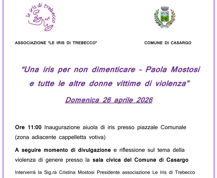 Una nuova aiuola di iris a Casargo per contrastare le violenze sulle donne