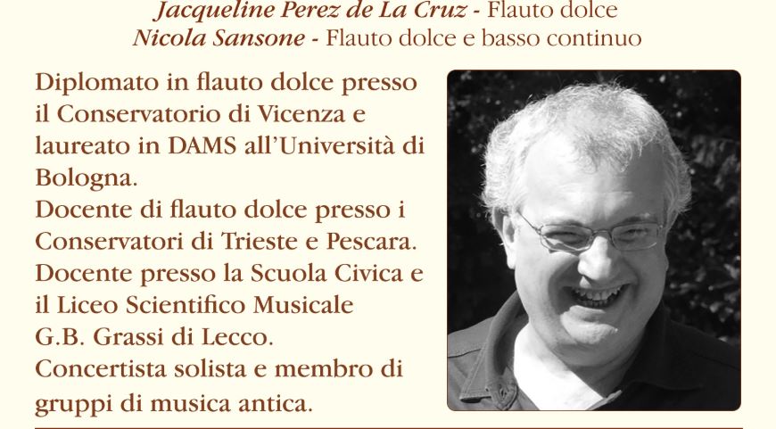 Uni 3 Valmadrera presenta ‘Il flauto degli angeli’ con Nicola Sansone