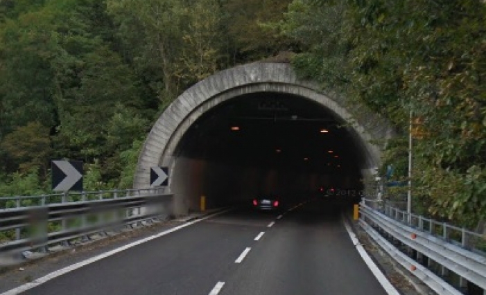 Chiusura della canna nord della galleria Monte Piazzo per lavori di ristrutturazione