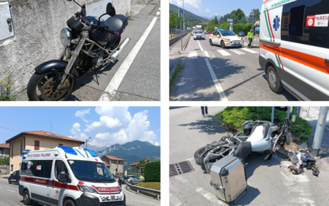 Due motociclisti feriti in due incidenti sulla Provinciale a Olginate