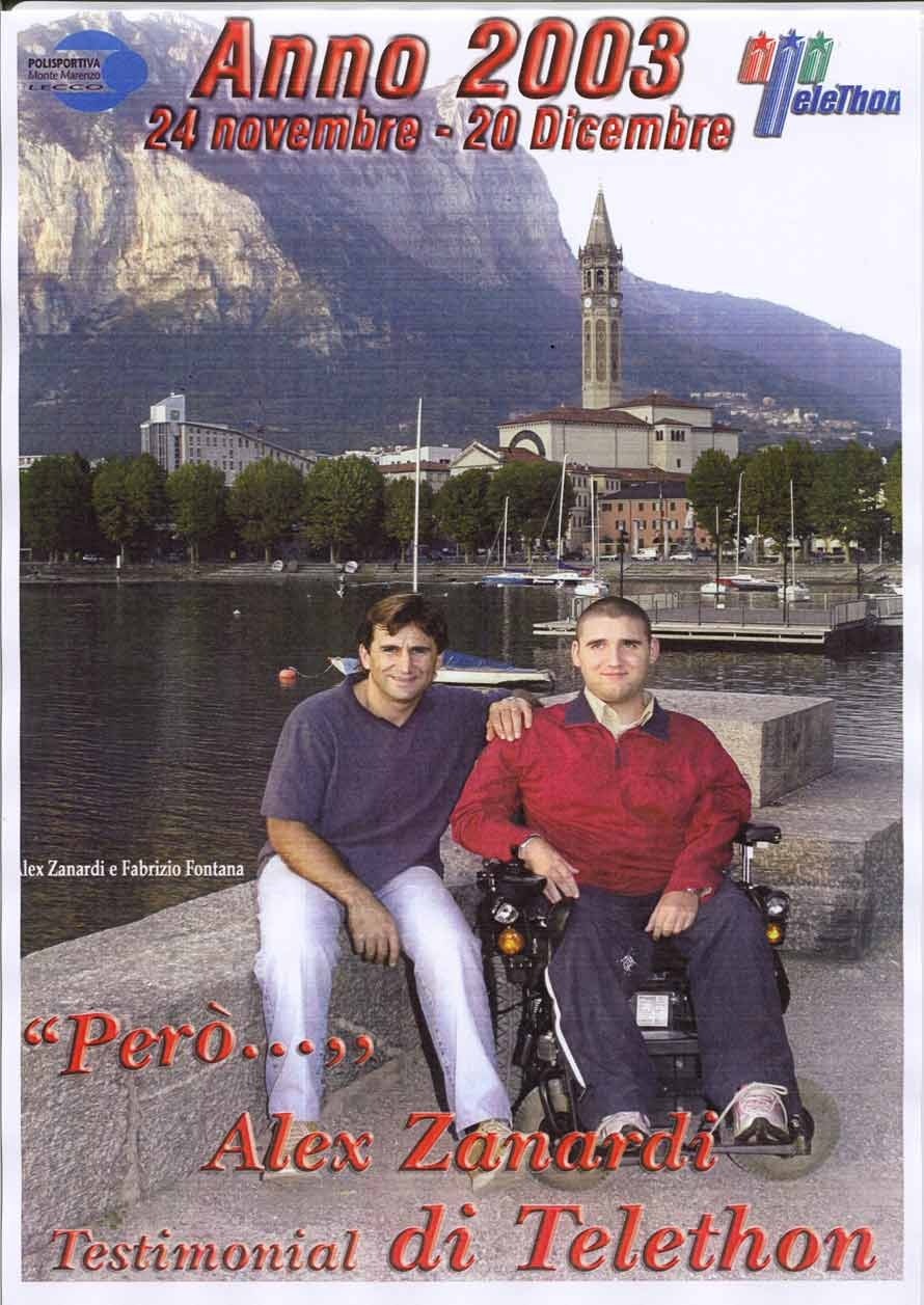 Il coordinamento di Telethon di Lecco omaggia Alex Zanardi