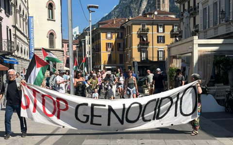 Lecco in piazza per Gaza: sciopero generale in corso