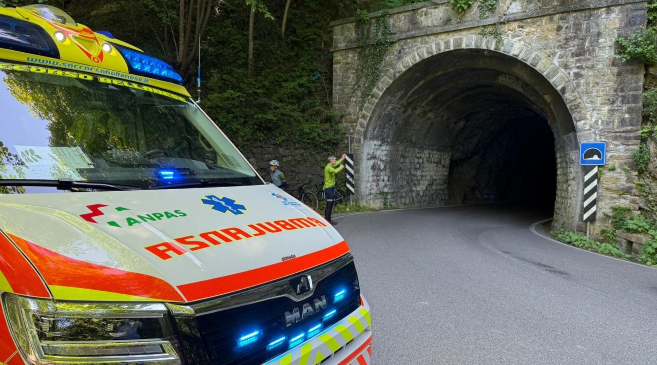 Parlasco: incidente coinvolge ciclista sulla Sp 62