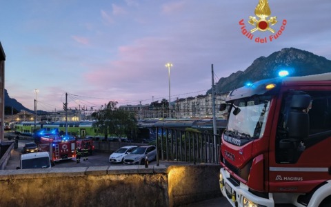 Principio di incendio a Lecco: intervento dei Vigili del Fuoco