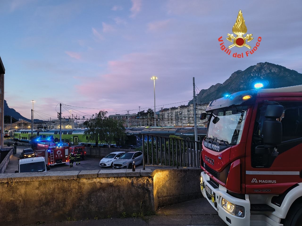 Principio di incendio a Lecco: intervento dei Vigili del Fuoco