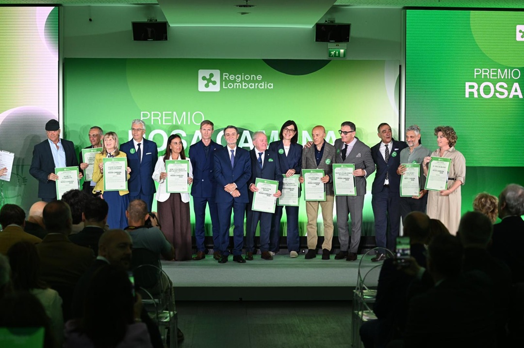 Riconoscimenti a Lecco ai Rosa Camuna 2026: premiati Cariboni, Croce Verde e Amici di Claudio