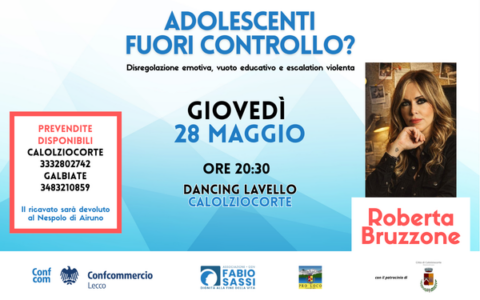 Roberta Bruzzone a Calolzio per discutere di adolescenti e violenza