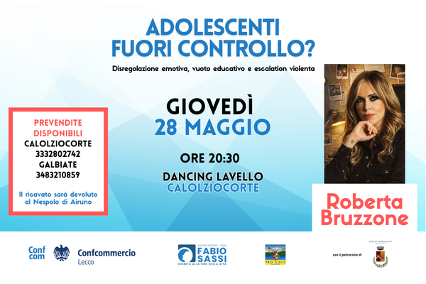 Roberta Bruzzone a Calolzio per discutere di adolescenti e violenza