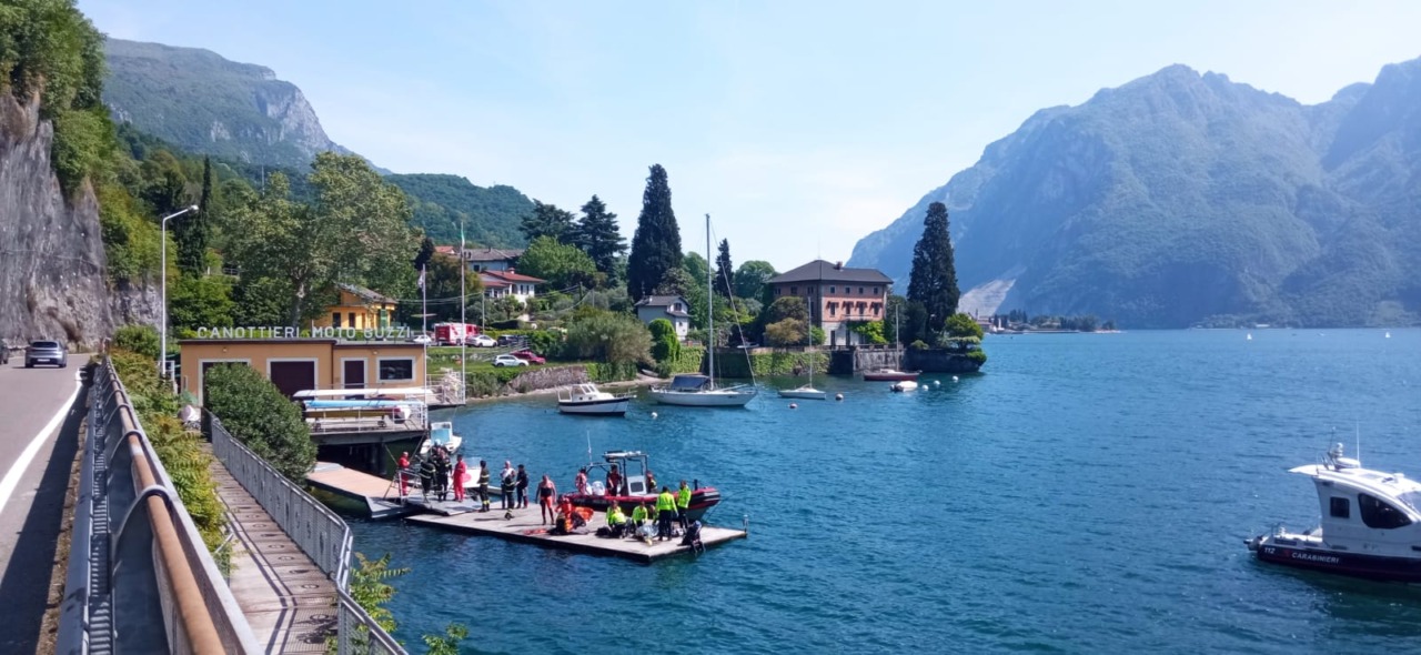 Tragedia a Mandello: giovane perde la vita nel lago di fronte alla Canottieri Moto Guzzi