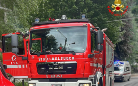 Incendio in cucina a Ballabio, località Cavallino