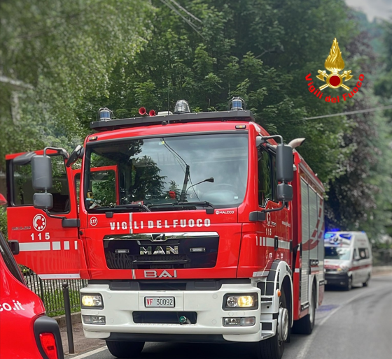 Incendio in cucina a Ballabio, località Cavallino
