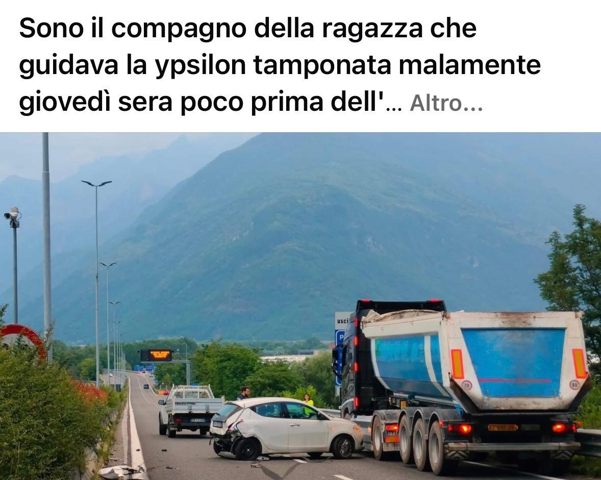 Incidente a Colico: un messaggio di gratitudine dal compagno della ragazza coinvolta