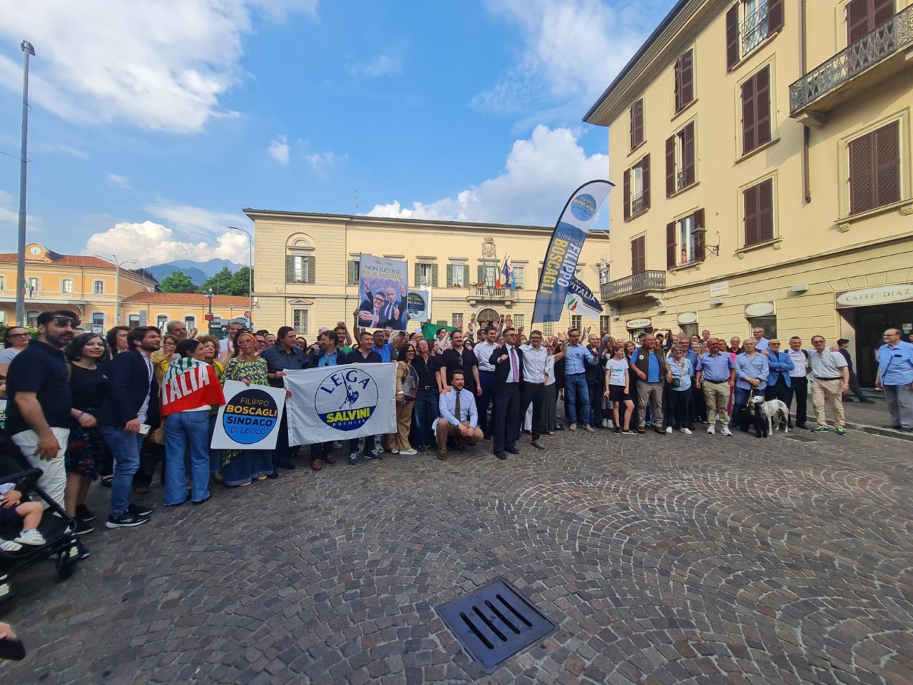 Lecco: Boscagli nuovo sindaco, festa in città per la vittoria