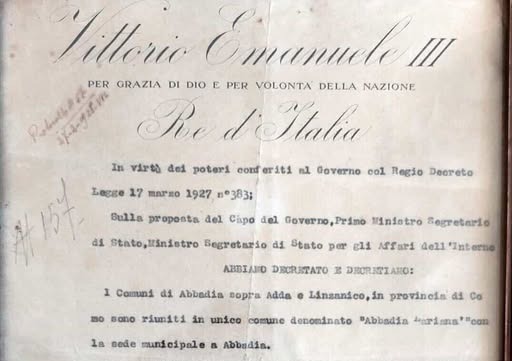 Rinasce l’Archivio Storico del Comune di Abbadia Lariana