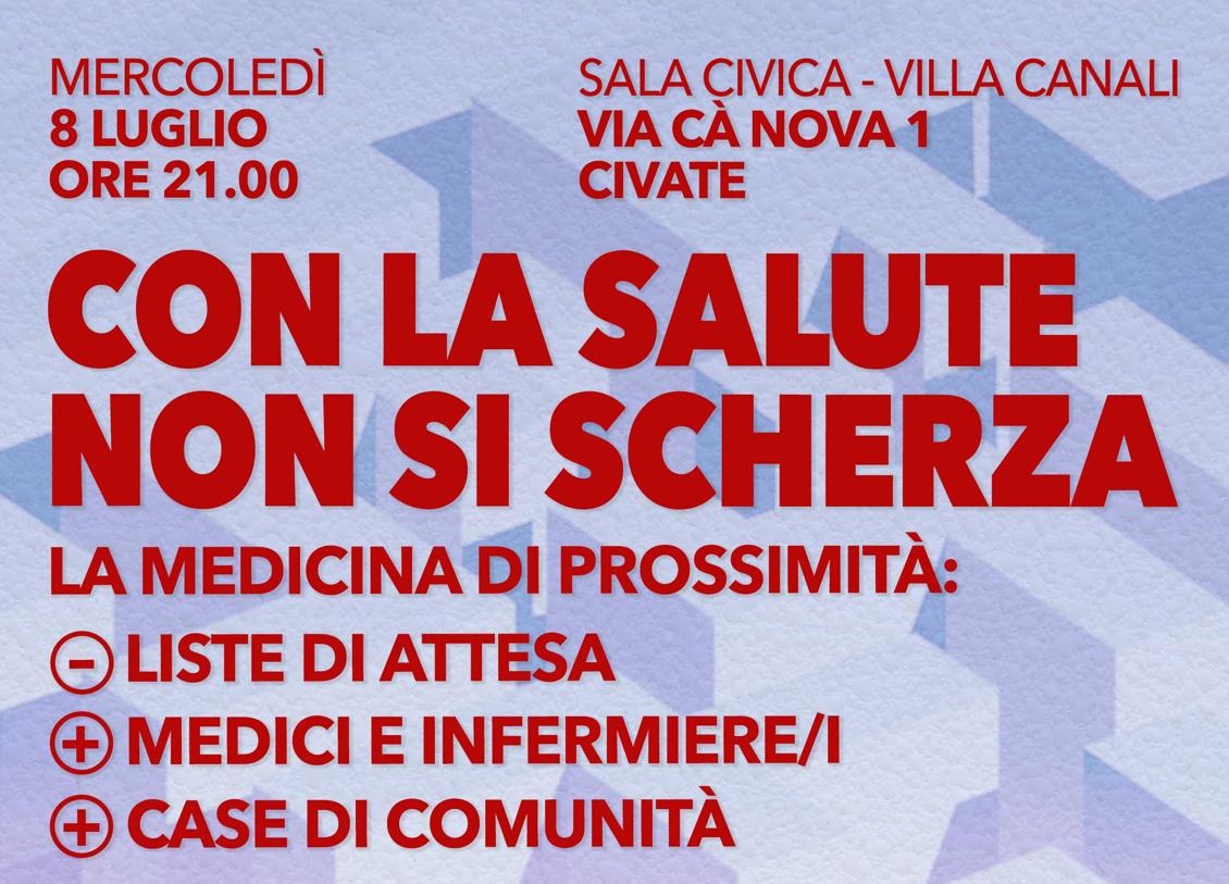 Il Circolo Pd di Valmadrera affronta il tema della salute pubblica