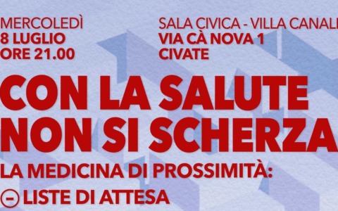 Il Pd di Civate organizza un incontro sulla salute pubblica