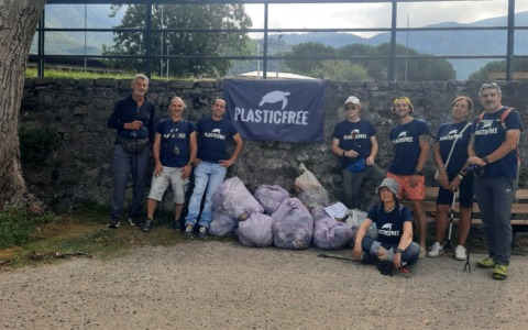 Plastic Free in azione: raccolti 175 kg di rifiuti ad Abbadia Lariana